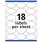 Avery Easy Peel Oval ID Labels, Sure Feed Technology, Print to the Edge, Permanent Adhesive, 1-1/2" x 2-1/2", 270 Labels (6583)
